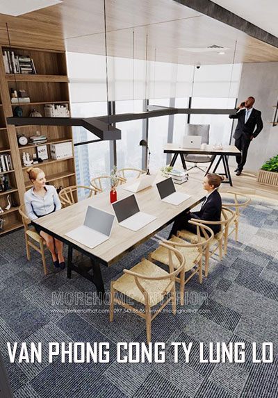 Thiết kế nội thất văn phòng đẹp công ty Lũng Lô hiện đại đẹp